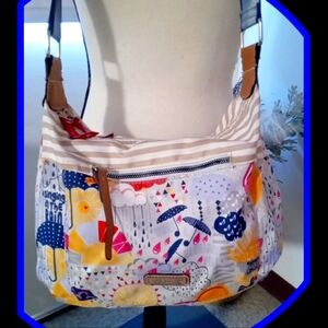 Lily Bloom Singing in the Rain Recycled Poly Multi Pocket Shoulder Bag